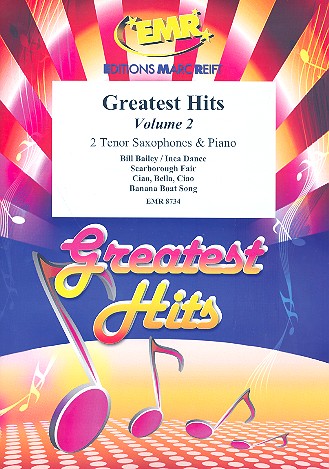 Greatest Hits vol.2: for 2 tenor saxophones and piano (percussion ad lib) score and parts