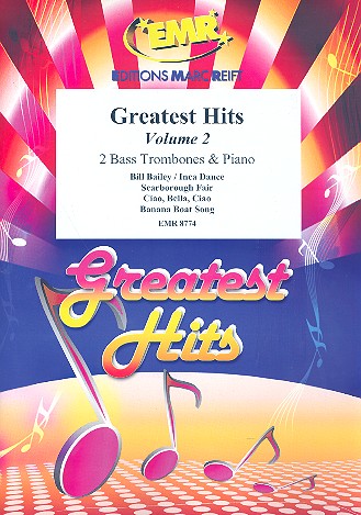 Greatest Hits vol.2: for 2 bass trombones and piano (percussion ad lib) score and parts