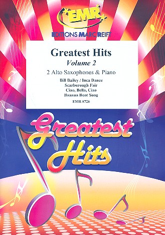 Greatest Hits vol.2: for 2 alto saxophones and piano (percussion ad lib) score and parts