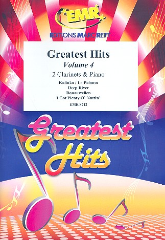 Greatest Hits vol.4: for 2 clarinets and piano (percussion ad lib) score and parts