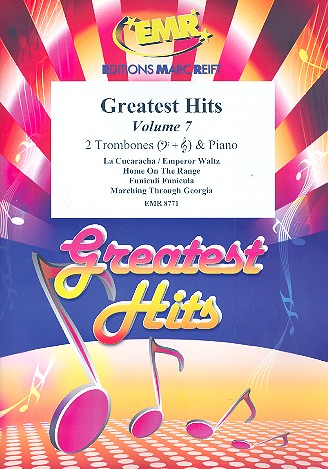 Greatest Hits vol.7: for 2 trombones and piano (percussion ad lib) score and parts