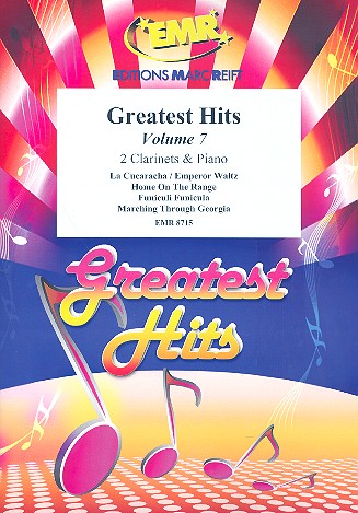 Greatest Hits vol.7: for 2 clarinets and piano (percussion ad lib) score and parts