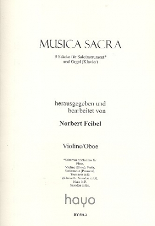 Geistliche Werke zu verschiedenen Anlssen fr Soloinstrument und Klavier (Orgel), Violine (Oboe)