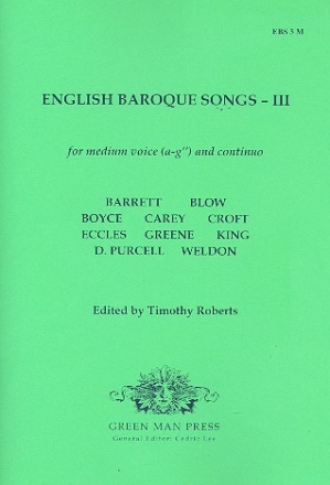 English Baroque Songs vol.3 for medium voice and Bc