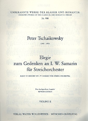 Elegie zum Gedenken an I.W. Samarin fr Streichorchester Violine 2