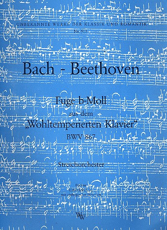 Fuge b-Moll BWV867 fr 2 Violinen, Viola und 2 Violoncelli (Kb ad lib.) Partitur