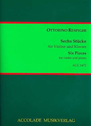 6 Stcke fr Violine und Klavier Reprint