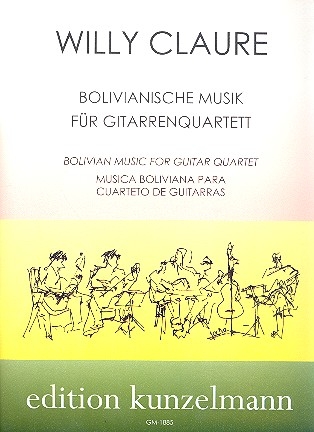 Bolivianische Musik fr 4 Gitarren Partitur und Stimmen