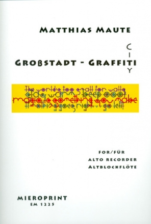 Grostadt-Graffiti fr Altblockflte