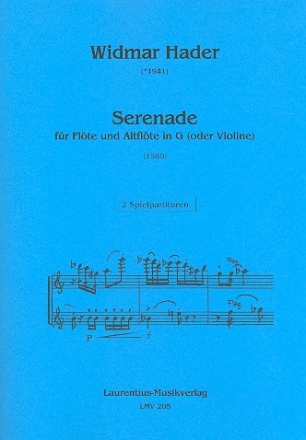 Serenade fr Flte und Altflte in G (Violine) 2 Spielpartituren