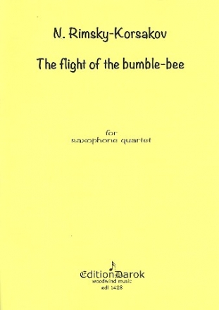 The Flight of the Bumble-Bee for 4 saxophones (SATB) score and parts