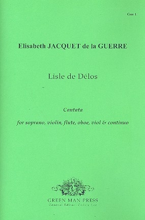 Lisle de Dlos for soprano, violin, flute, oboe, viol and Bc score and parts (Bc realized) (frz)