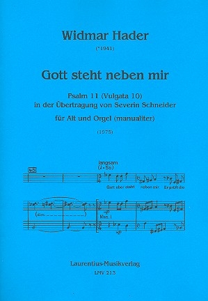 Gott steht neben mir fr Alt und Orgel 2 Partituren