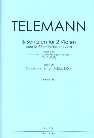 6 Sonaten op.2 Band 2 (Nr.4-6) fr 2 Violen 2 Spielpartituren