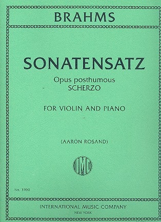 Sonatensatz op.posth. for violin and piano