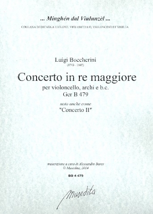 Concerto in re maggiore GerB479 fr Violoncello, Streicher und Bc Partitur und Stimmen