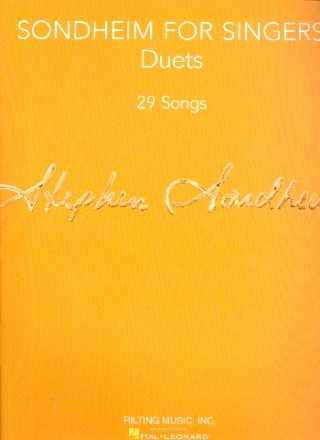 Sondheim for Singers - Duets: voice and piano score