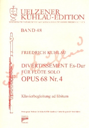 Divertissement Es-Dur op.68,4 fr Flte (Klavier ad lib) Stimme und Faksimile der Klavierbegleitung