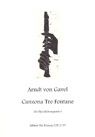 Canzona Tre Fontane fr 4 Blockflten (SATB) Partitur und Stimmen