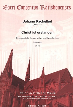 Christ ist erstanden fr Sopran, Violine und Bc Partitur und Stimmen (Bc ausgesetzt)