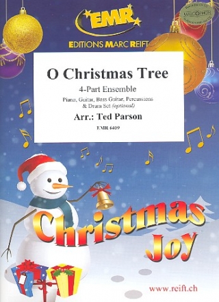 O Christmas Tree for flexible 4-part ensemble (rhythm group ad lib) score and parts