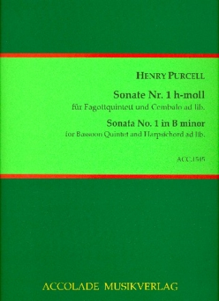 Sonate h-Moll Nr.1 fr 4 Fagotte und Kontrafagott (Cembalo ad lib) Partitur und Stimmen