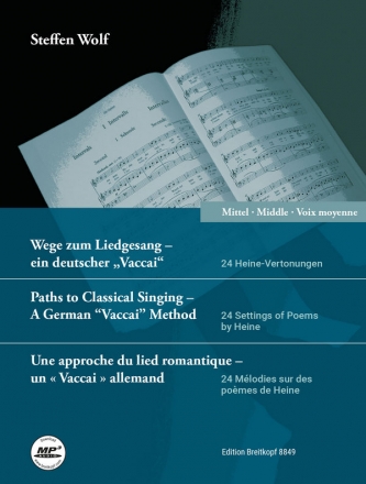 Wege zum Liedgesang - ein deutscher Vaccai (+Download) fr Gesang (mittel) und Klavier