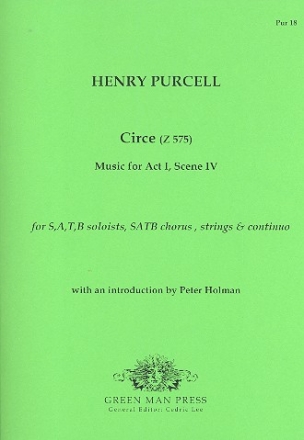 Circe Z575 for soloists, mixed chorus, strings and Bc score and instrumental parts (1-1-1-1)