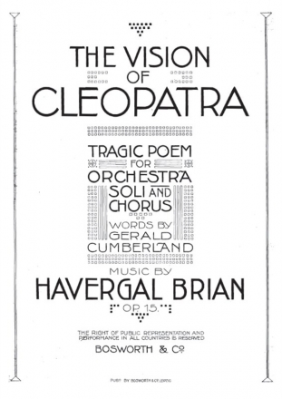 BOE100782 The Vision of Cleopatra  vocal score