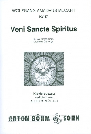 Veni Sancte Spiritus KV47  fr gem Chor und Orchester Klavierauszug