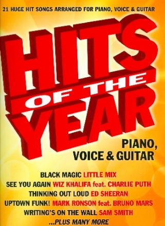 Hits of the Year 2015 songbook piano/vocal/guitar