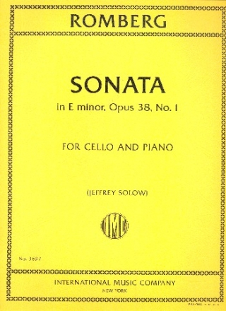 Sonata in e minor op.38,1 for cello and piano