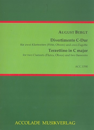 Divertimento C-Dur fr 2 Klarinetten (Flten/Oboen) und 2 Fagotte Partitur und Stimmen