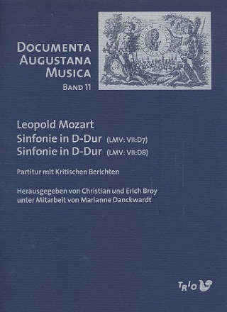 2 Sinfonien D-Dur LMV:VII:D7  und  LMV:VII:D8 fr 2 Hrner in D, Streicher und Bc Partitur und kritischer Bericht