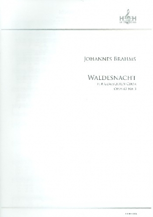 Waldesnacht op.62,3 fr gem Chor a cappella Partitur