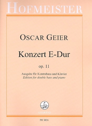 Konzert E-Dur op.11 fr Kontrabass und Orchester fr Kontrabass und Klavier