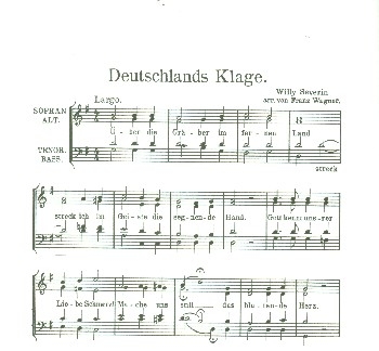 Deutschlands Klage fr gem Chor a cappella Partitur