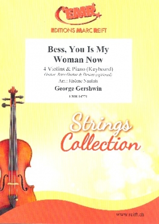 Bess You is my Woman now for 4 violins and piano (keyboard) (rhythm group ad lib) score and parts