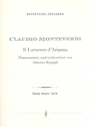 Il lamento d'Arianna fr Mezzosopran und Orchester Studienpartitur