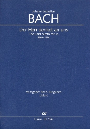 Der Herr denket an uns Kantate Nr.196 BWV196 Partitur (dt/en)