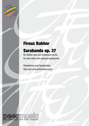 Sarabanda op.37 fr Violine und Tambourin ad lib. Violinstimme