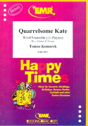 Quarrelsome Kate for wind ensemble (11 players), bass guitar and drum set score and parts