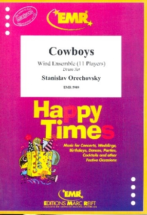 Cowboys for wind ensemble (11 players) and drums score and parts