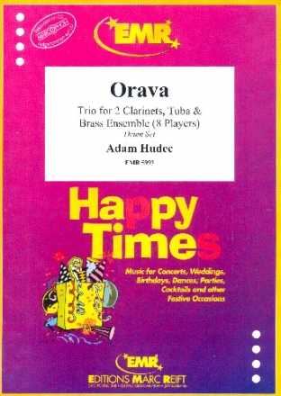 Orava for 2 clarinets, tuba, brass ensmble (8 Players) and drums score and parts