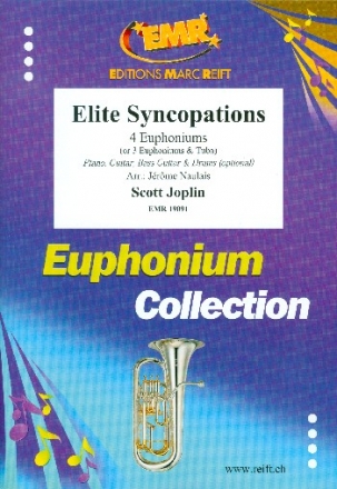 Elite Syncopations for 4 euphoniums (piano, guitar, bass guitar and percussion ad lib) score and parts