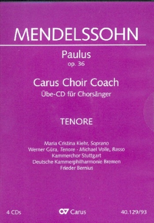 Paulus - Chorstimme Tenor  4 Playalong-CD's