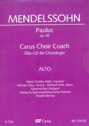 Paulus - Chorstimme Alt  4 Playalong-CD's