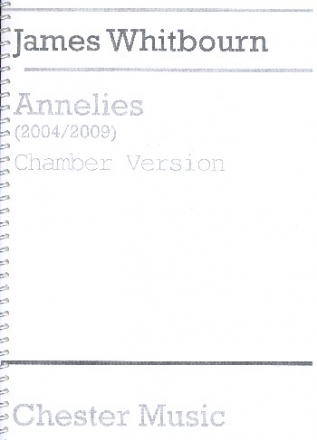 Annelies for soprano, mixed chorus, clarinet, violin, cello and piano score