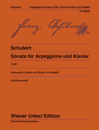 Sonate fr Arpeggione und Klavier D821 fr Violine und Klavier