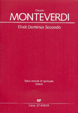 Dixit Dominus secondo fr Soli, gem Chor, 2 Violinen und Bc (Instrumente ad lib) Klavierauszug